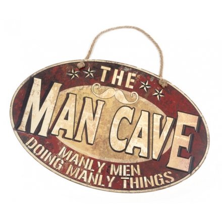 Man Cave Iron Sign XL 54cm