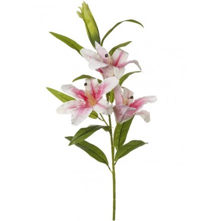 3 Stem Pink Lilly Flower