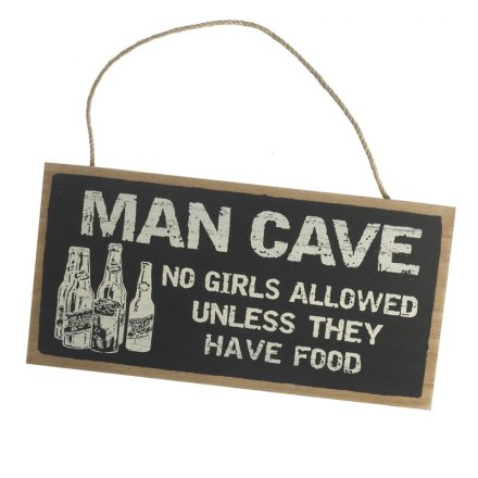 Wooden Man Cave Sign 28cm