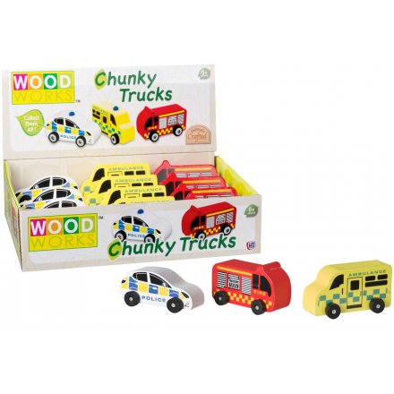 Emergency Vehicles Wooden Toys