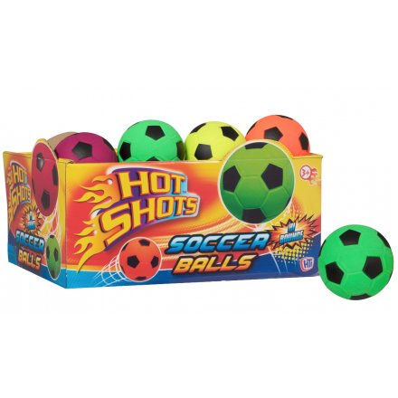 This mix of colourful bouncy soccer balls by Hot Shots are a perfect pocket money priced item.