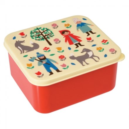 A magical red riding hood lunch box, perfect for picnics on the go!