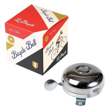 A classic silver bicycle bell from the popular Le Bicycle range. A great gift item with stylish packaging!