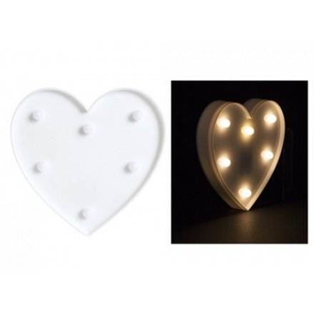 White LED Heart 
