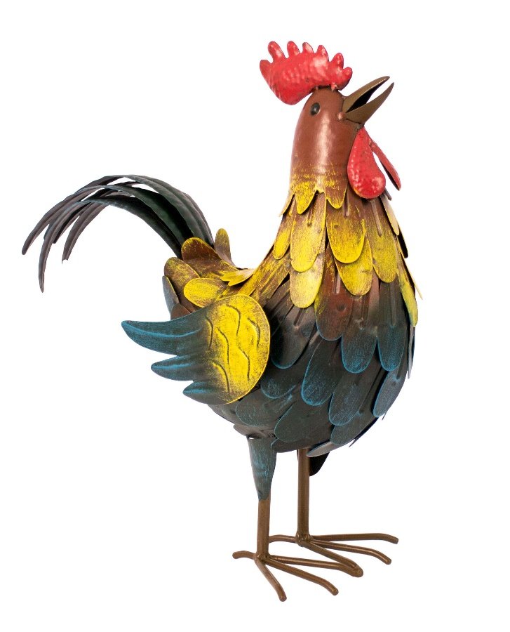 Metal Cockerel Garden Figure | 35613 | Outdoor Living / Garden | Rosefields