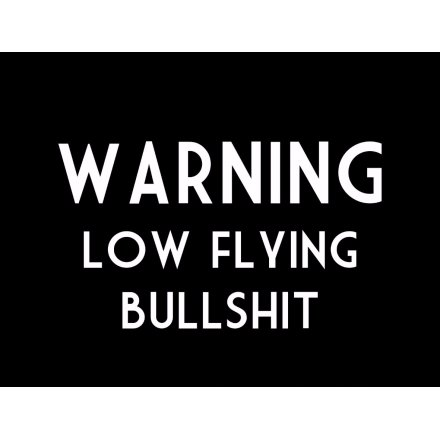 Warning Low Flying Mini Metal Sign