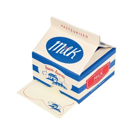 Memo Pad Pasteurised Milk Carton