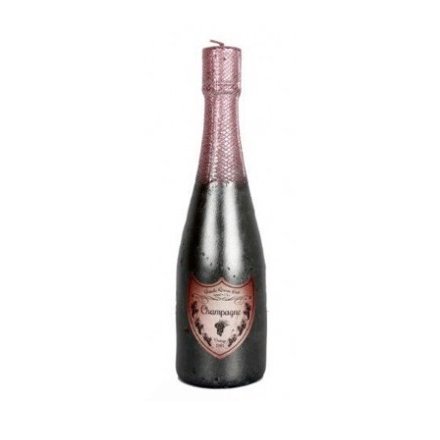 Pink Champagne Bottle Candle