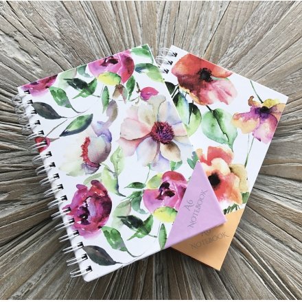 2 beautifully designed floral watercolour writing books. 
