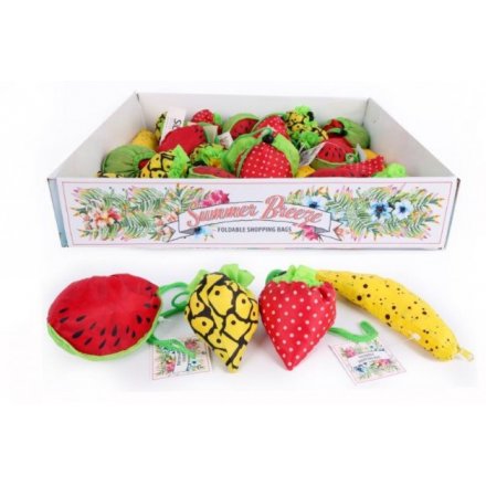 Funky foldable fruit shopping bags