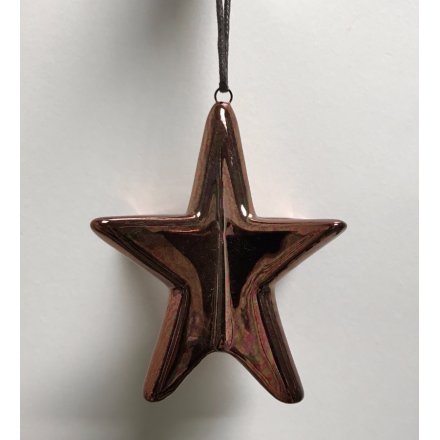 Copper 3D Star Hanging Decoration