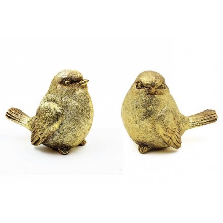 Assorted Gold Robins, 10cm