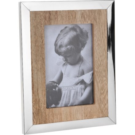 Metal and Wooden Picture Frame - Small