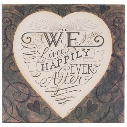 We Lived Happily Plaque 