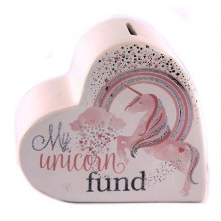 Pink Unicorn Heart Moneybox