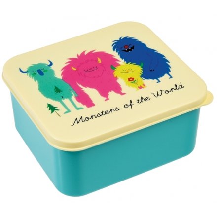 A child friendly square lunch box from the popular Monsters of the World range.