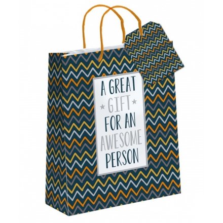 Awesome Person Zig Zag Gift Bag Large