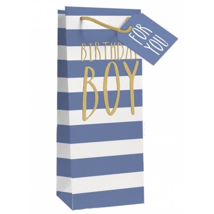 Blue Birthday Boy Bottle Bag