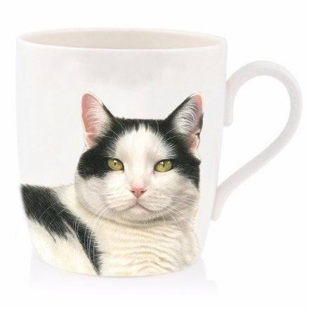 Black & White Cat China Mug