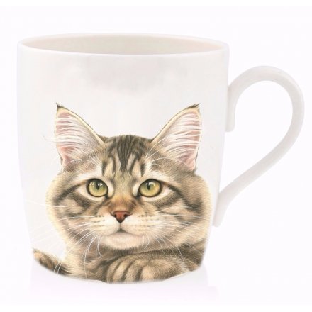 Brown Tabby Cat China Mug