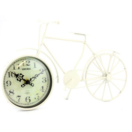 Vintage Cream Bike Clock