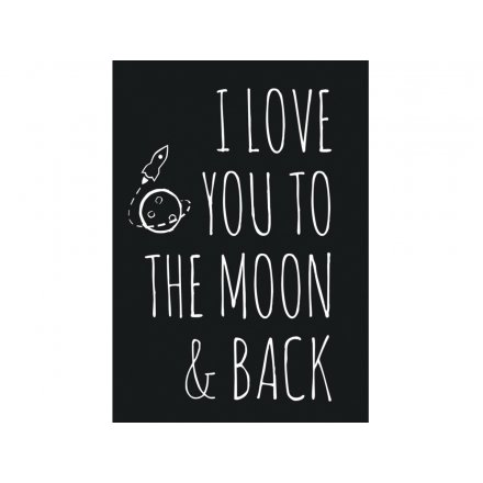 I Love You To Moon Back Magnet