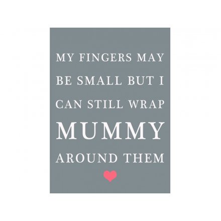 Mummy Small Fingers Magnet Sign