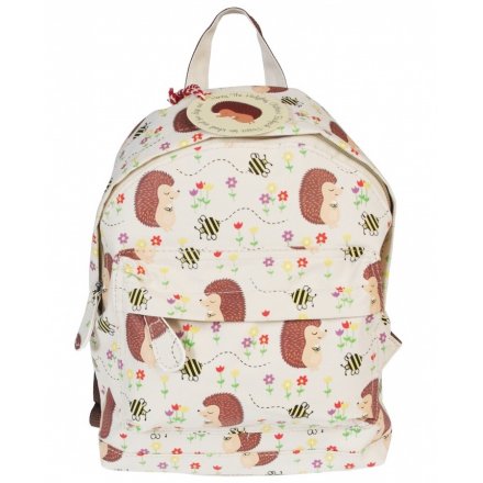 A fun and funky oilcloth mini backpack with Honey The Hedgehog design. Perfect for little ones on the go! 
