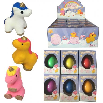 Kids Toys Girls 3-5 4PC Surprise Growing Unicorn Hatching Rainbow