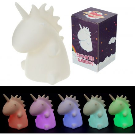  Add a magical warm glow to any bedroom with this funky colour changing LED unicorn lamp 