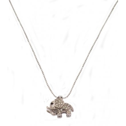 Diamonte Elephant Necklace 