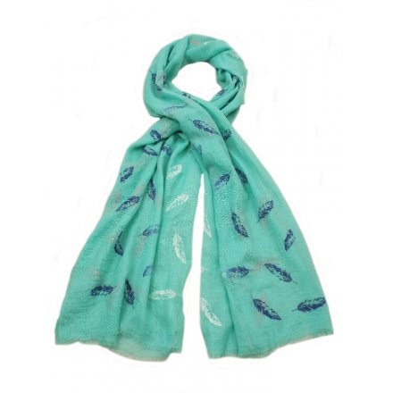  A beautiful assortment of feather themed scarves, 