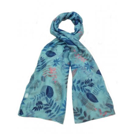 A stylish summery assortment of leaf themed scarves, 