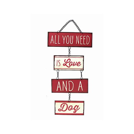 Love And A Dog Plaque