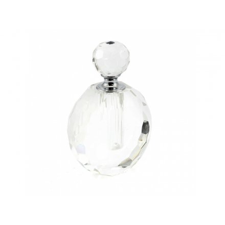 Crystal Clear Round Perfume Bottle