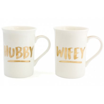 Hubby & Wifey Mug Set of 2