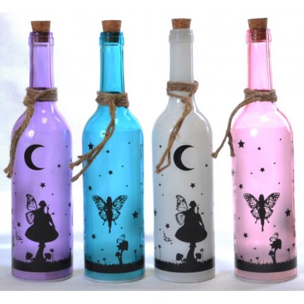 Fairy Dream LED Bottle With Rope, 4 Assorted