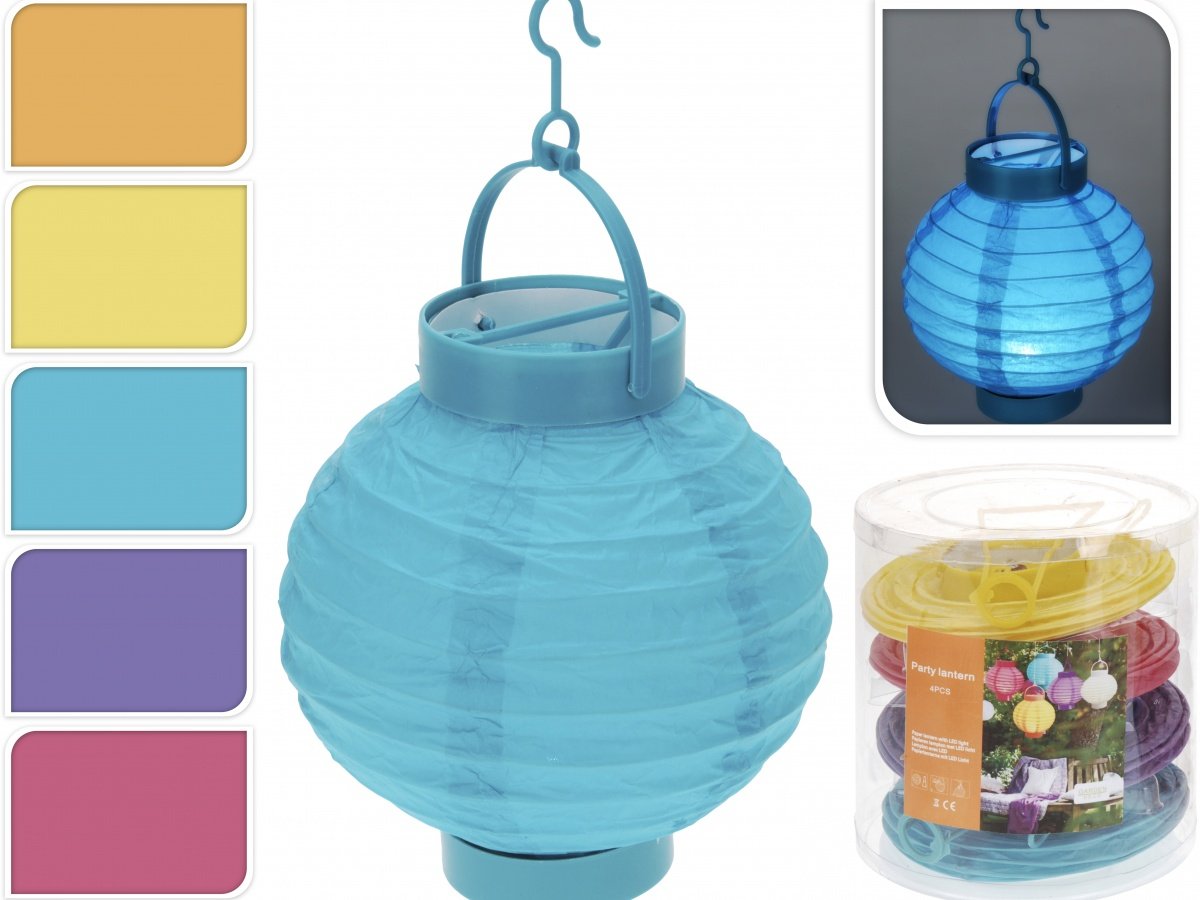Mini LED Light Up Paper Lanterns Box of 4 36529 Interior Decor