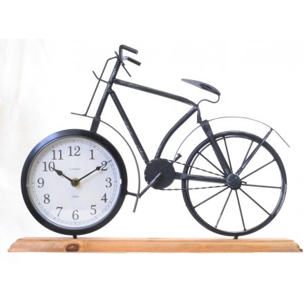 Wooden Based Bike Clock 