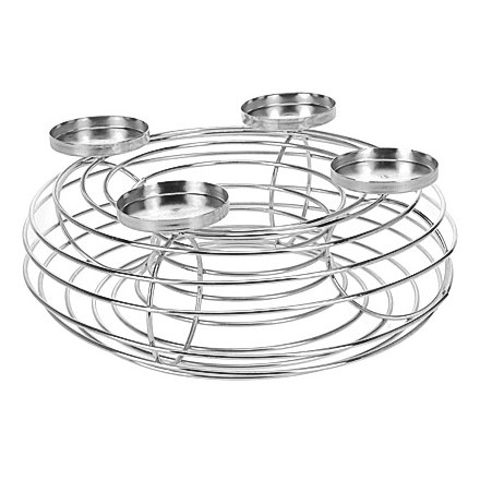 Silver Wire Circle Tealight Holder 