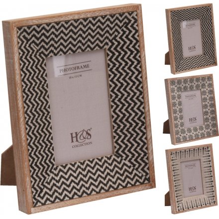 Natural Pattern Photo Frames, 3 Assorted