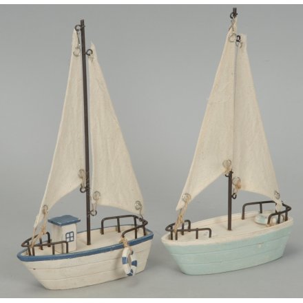 Wooden Sailboats, 2assort 