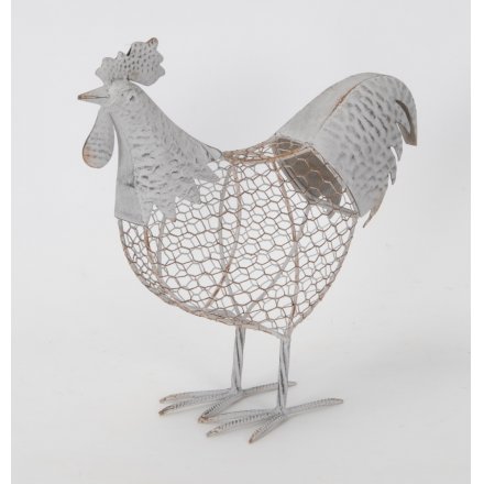Distressed Wire Chicken Egg Basket
