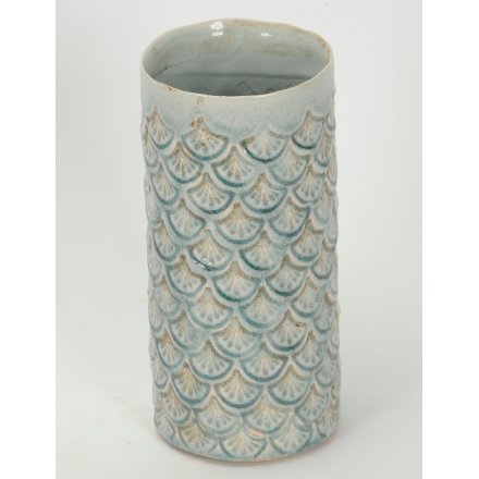 Tail Aqua Ceramic Vase