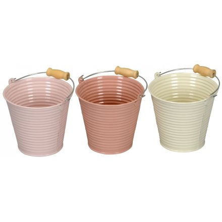 Small Pastel Coloured Buckets Assorted