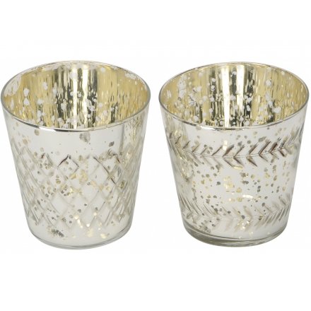 Votive Holders With a Mottled Effect