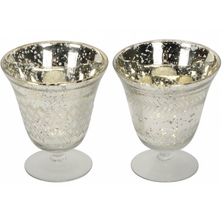 Golden Mottled Glass Vase Mix 17cm