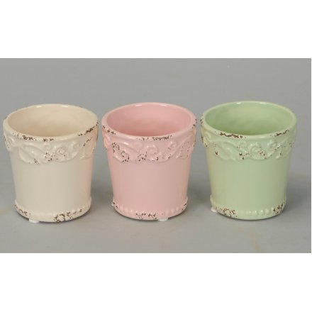 Pastel Colour Ceramic Pots Mix