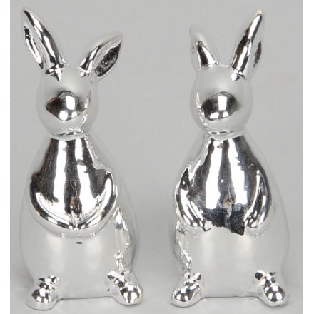 Minimal Silver Posed Rabbits