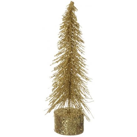 Small Gold Glitter Christmas Tree 